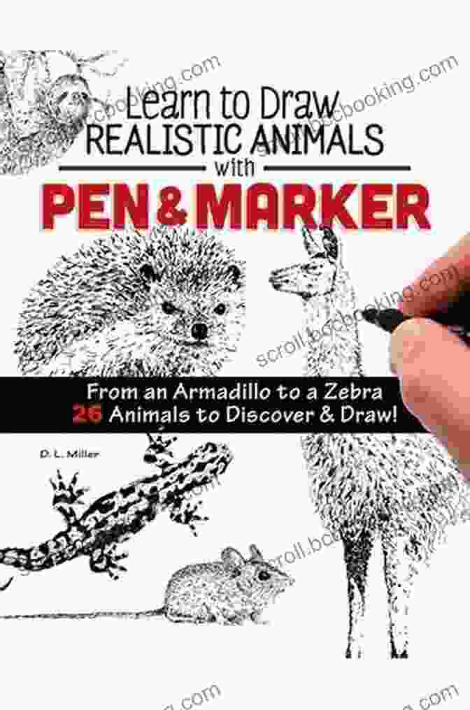Advanced Drawing Techniques Learn To Draw Realistic Animals With Pen Marker: From An Armadillo To A Zebra 26 Animals To Discover Draw