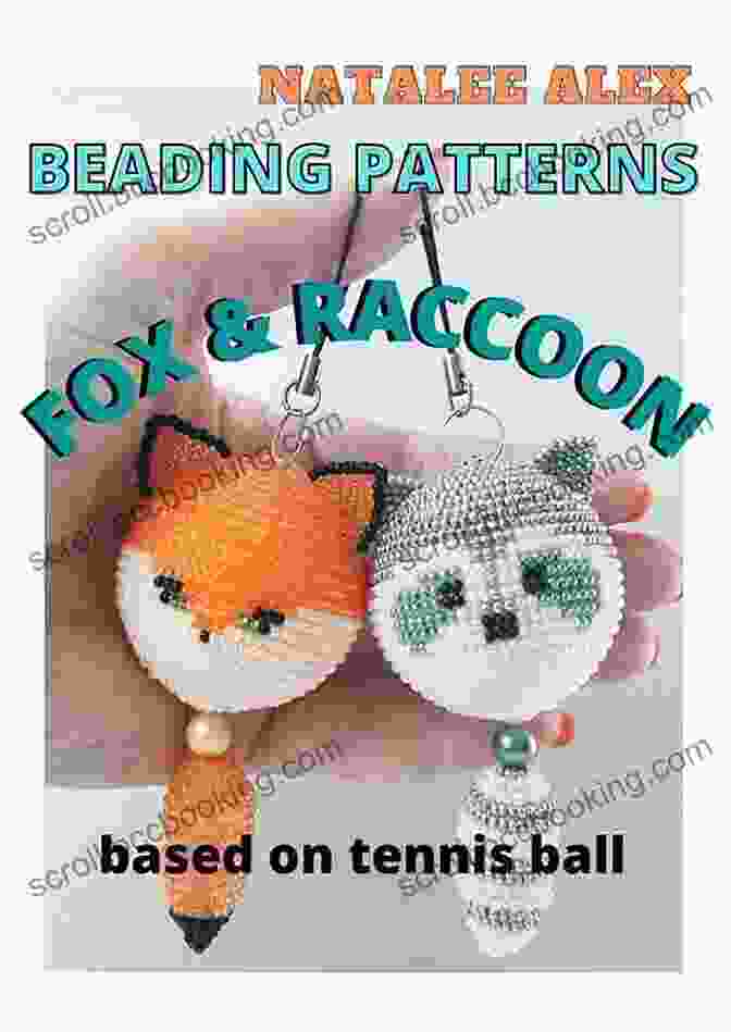 Beading The Raccoon's Face On The Tennis Ball Beading Patterns: How To Make Fox Raccoon Keychains Based On Tennis Ball + Video Tutorial (Beading Patterns For Toys)