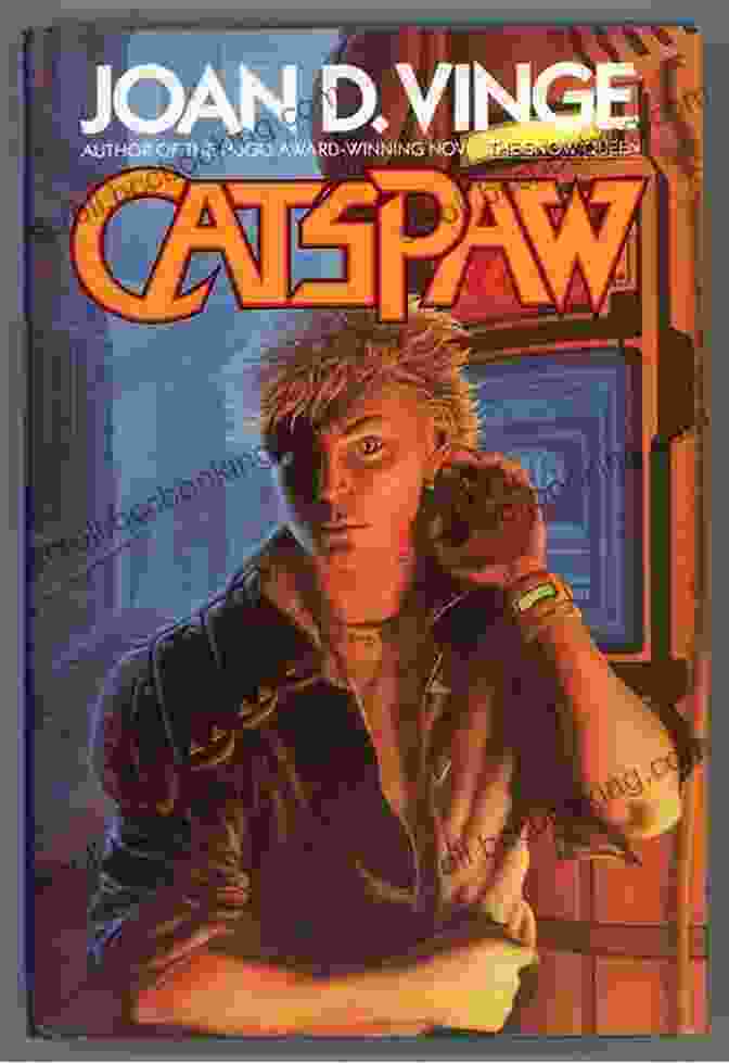 Book Cover Of Catspaw By Joan Vinge, Featuring A Woman In A Flowing Gown With A Cat On Her Shoulder. Catspaw Joan D Vinge