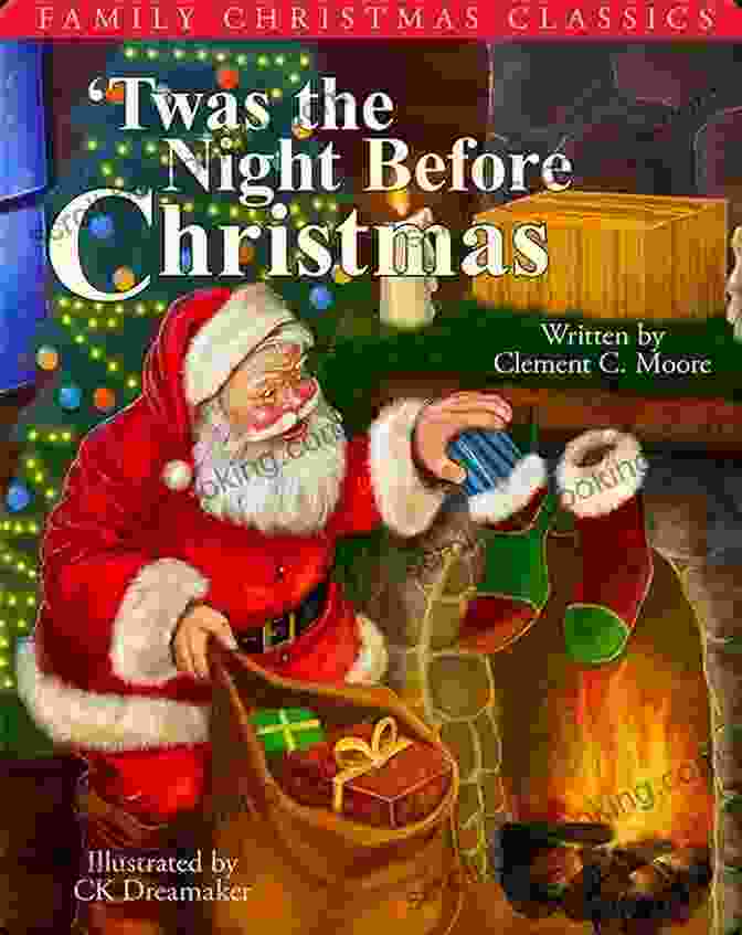 Cover Image Of 'Twas The Night Before Christmas Illustrated, Featuring A Victorian Family Gathered Around A Fireplace On Christmas Eve. Twas The Night Before Christmas (Illustrated)