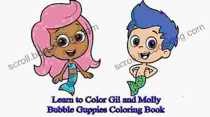 Illustration From The Book 'Colors Everywhere' Featuring Gil And Molly Surrounded By Colorful Fish Colors Everywhere (Bubble Guppies) Stephanie Warren Drimmer