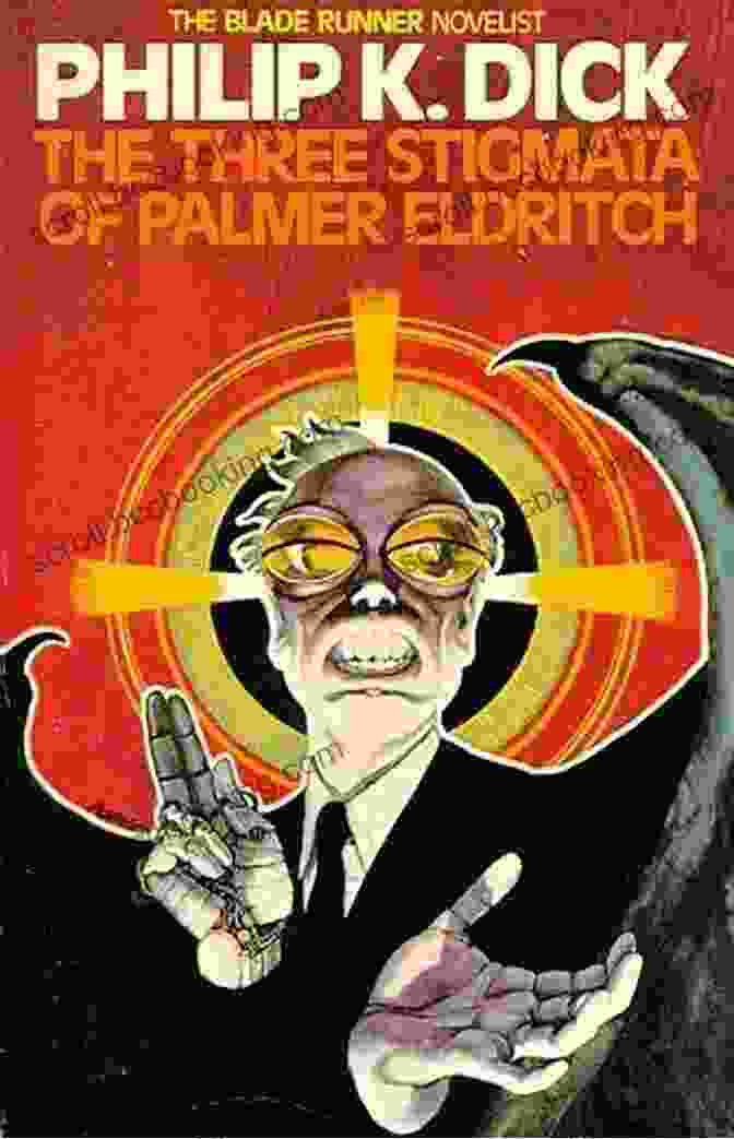 The Three Stigmata Of Palmer Eldritch Book Cover With A Man Reclining On A Chaise Longue With Three Glowing Stigmata On His Forehead The Three Stigmata Of Palmer Eldritch