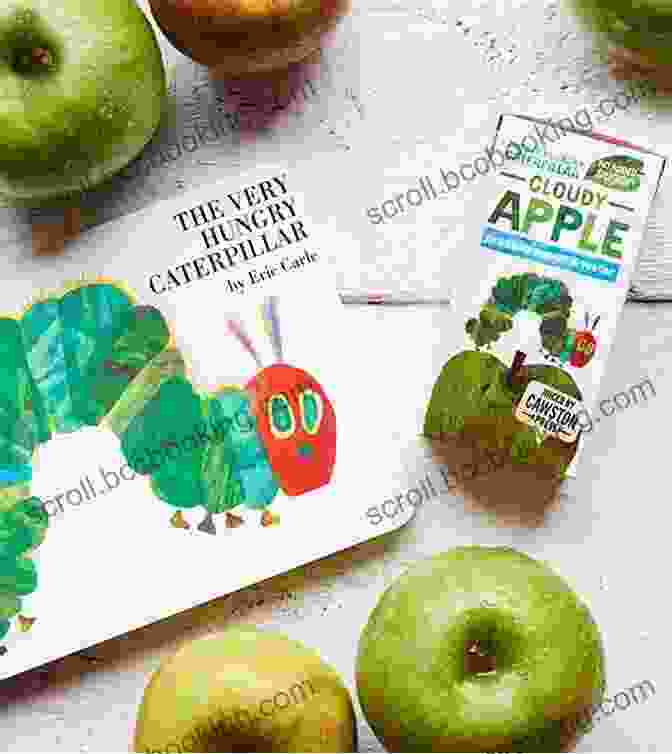 The Very Hungry Caterpillar Munching On A Juicy Apple, Surrounded By Vibrant Greenery The Very Hungry Caterpillar Eric Carle