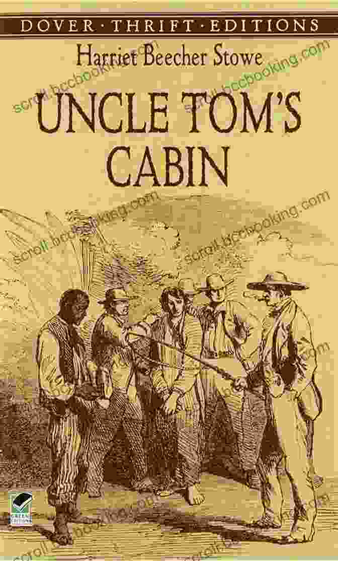 Uncle Tom's Cabin Book Cover, Featuring A Silhouette Of Uncle Tom And Little Eva Against A Stormy Sky Uncle Tom S Cabin By Harriet Beecher Stowe