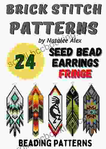 Brick Stitch Pattern Native American Style Seed Bead Earrings Fringe: 24 Projects Ethnic Floral Collection Beading Patterns Gift For The Needlewomen (Brick Stitch Earrings Patterns 8)